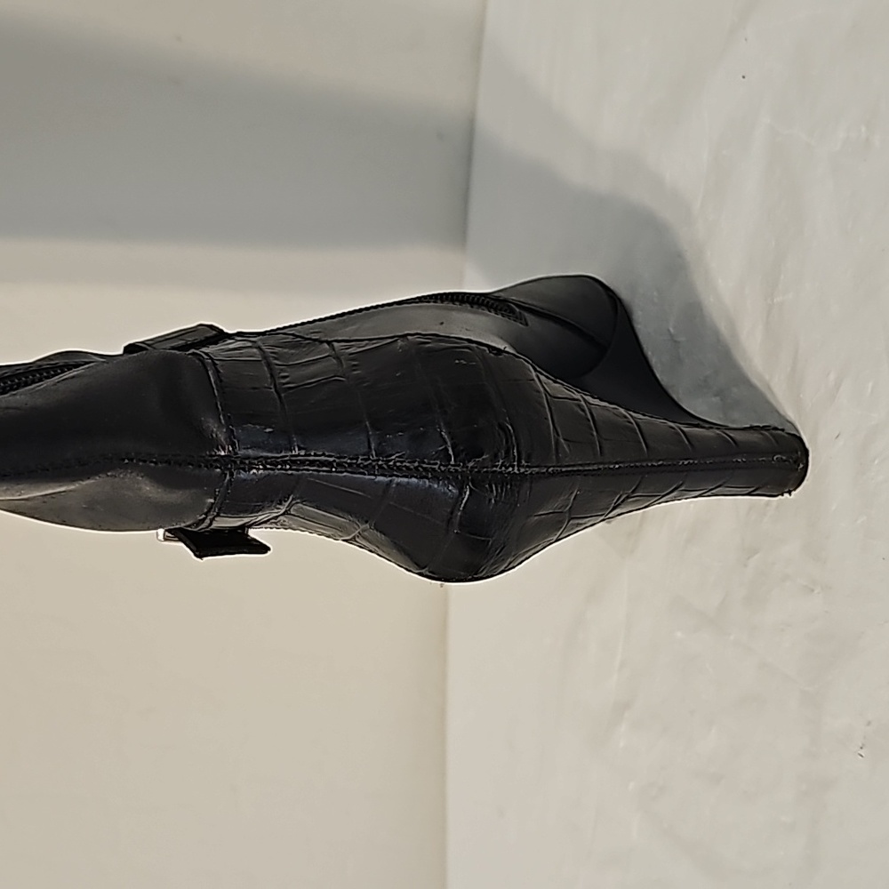 Ann Taylor Black Leather Wedge Boot - Picture 6 of 6